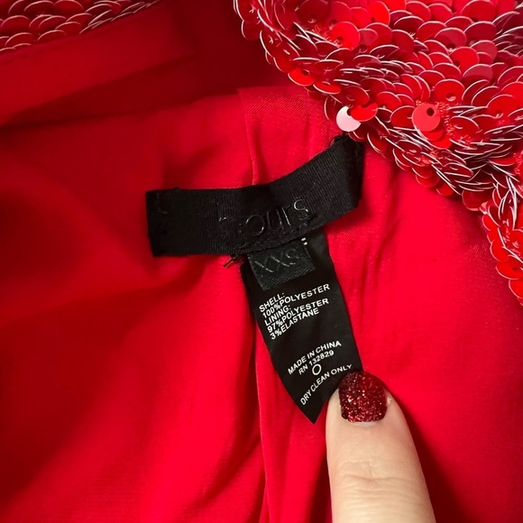 H:ours Trixy Red Sequin Blazer Dress Revolve Size XXS - Picture 4 of 7